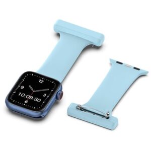 A BLUE SILICONE SMART WATCH APS200238 with a blue strap.