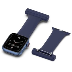 A NAVY SILICONE SMART WATCH APS200838 band with a blue strap.