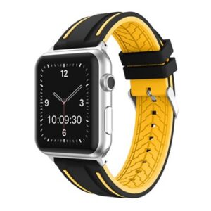 A BLACK/YELLOW SPORT SMART APS240238 apple watch band.