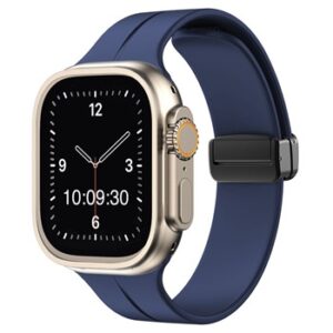 A NAVY SILICONE SMART WATCH APS250438 with a blue band.