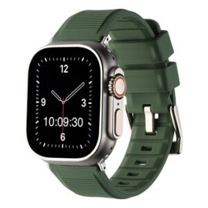 An GREEN SILICONE SMART WATCH APS260438 with a green strap.