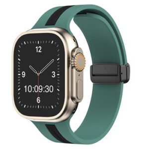 An GREEN/BLACK SMART WATCH STRP APS271438 with a green band.