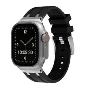 A BLACK SMART WATCH STRAP APS290138 with a black strap.