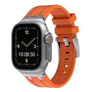 An ORANGE SMART WATCH STRAP APS290538 on a white background.