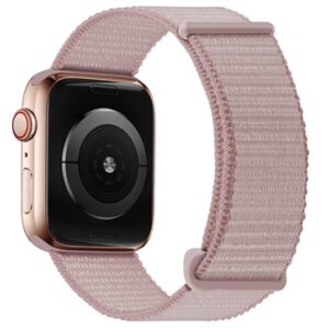 An L.PINK MATERIAL SMART WATCH APV10438 with a pink nylon band.