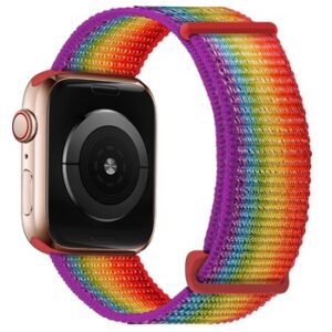 A RAINBOW MATERIAL SMART WATCH APV10938 colored apple watch band.