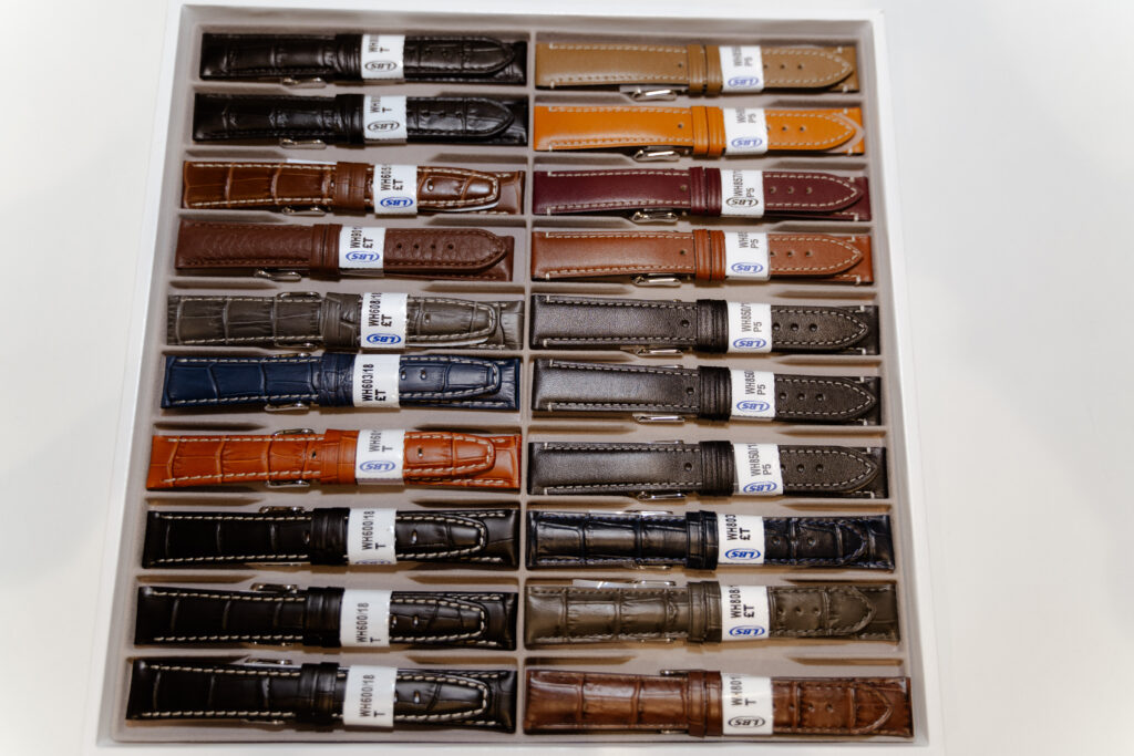 A wide selection of watch straps at our London Branches. Genuine Leather watch straps available.