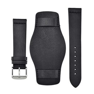 A BLACK BUND WATCH STRAP M200/18 with two buckles.