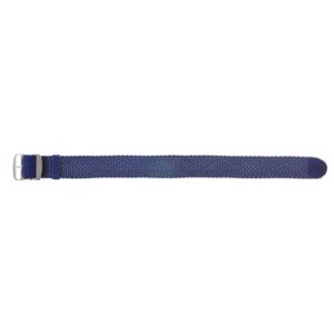 A BLUE BRAIDED STRAP (S) - P102/18 with a silver buckle.