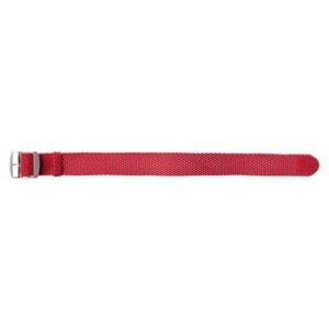 A Red Braided Strap - P107/18 with a silver buckle.
