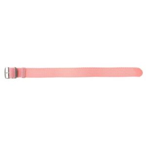A PINK BRAIDED STRAP (S) P109/18 with a silver buckle.