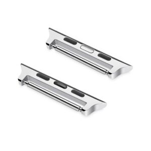 Two SILVER ADAPTOR W/ SB 38MM S-APLADAP1/38 straps on a white surface.