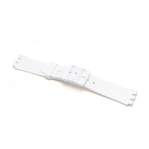 A WHITE LADIES PLASTIC 12MM SW11L watch strap on a white background.