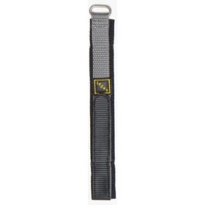 A LADIES GREY HOOK LOOP 14MM - VEL8/14 strap with a yellow buckle.