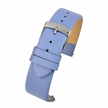 A LIGHT BLUE CALF WITH QUICK RELEASE W103Q/10 watch strap with a silver buckle.