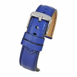 A LIGHT BLUE WATER RESISTANT WITH QUICK RELEASE WH683Q/18 leather watch strap with a silver buckle.