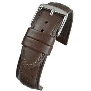 A SUPERIOR PERFORATED LEATHER STRAP WH825/20 with a buckle.