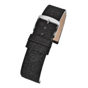 A charcoal pineapple eco WV500/12 watch strap with a silver buckle.