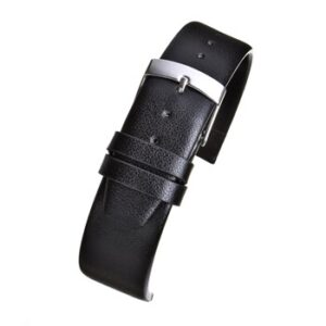 An APPLE FIBRE WATCHSTRAP BLACK WV520/16 with a silver buckle.